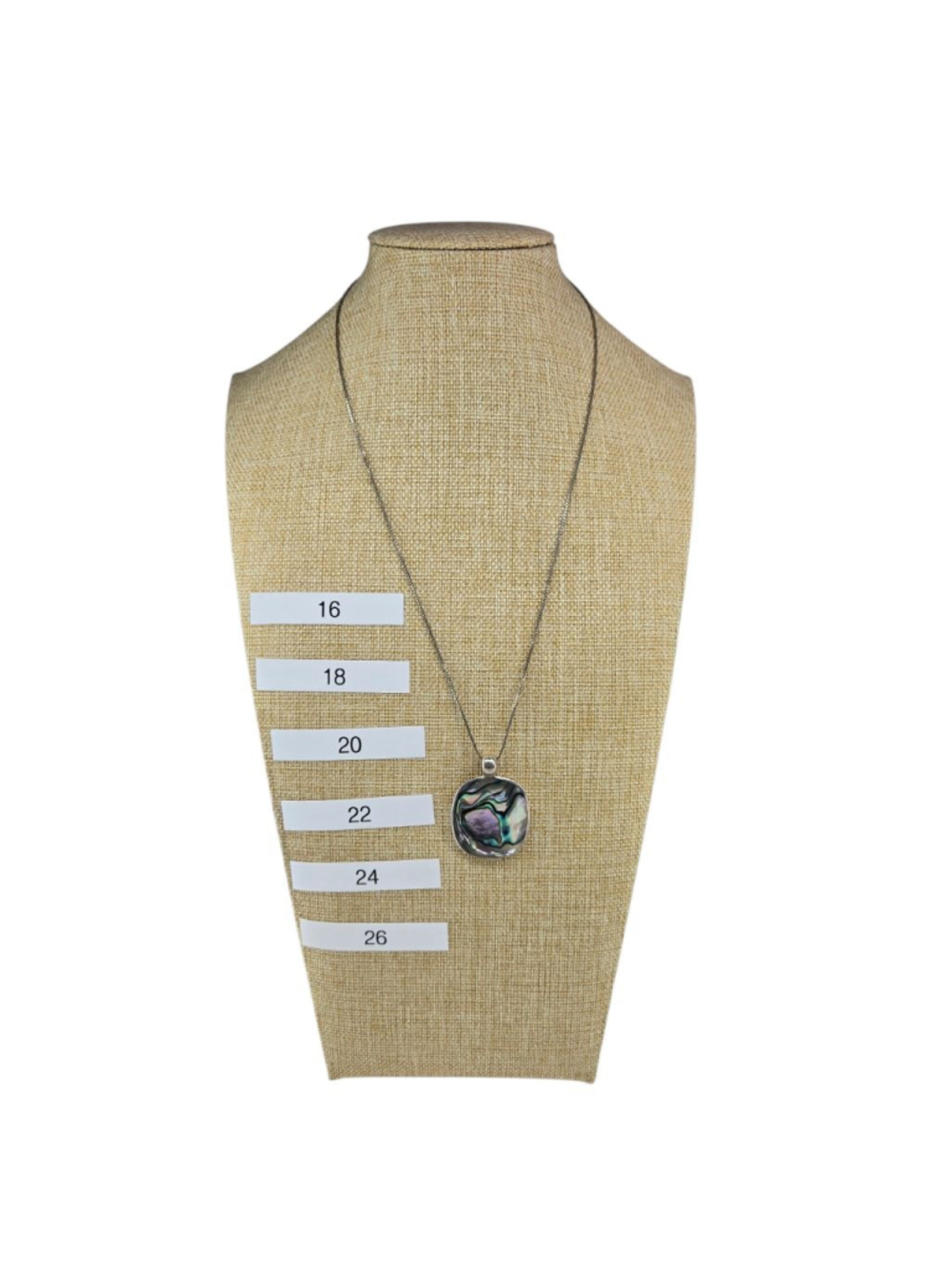 Silver Necklace Abalone Women's Multicolor Shell Pendant 925 20 Inches Purple